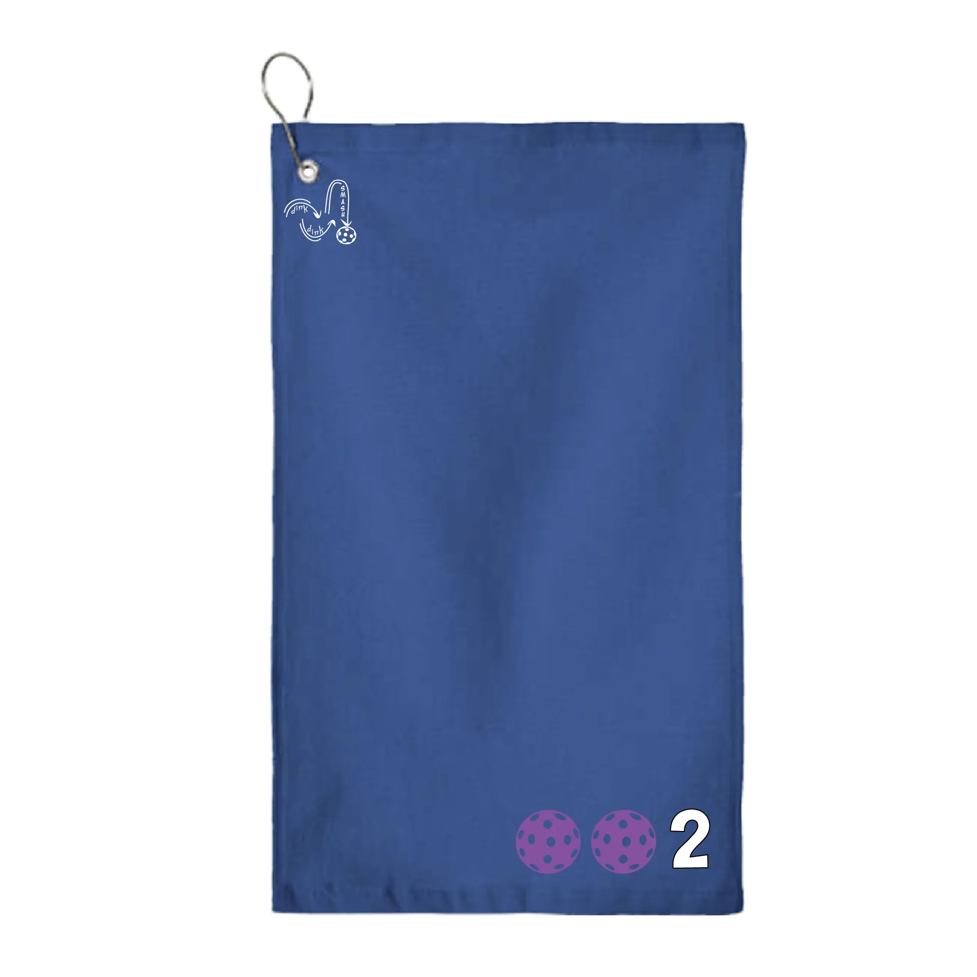 002 Pickleball (Customizable Colors) | Pickleball Court Towels | Grommeted 100% Cotton Terry Velour