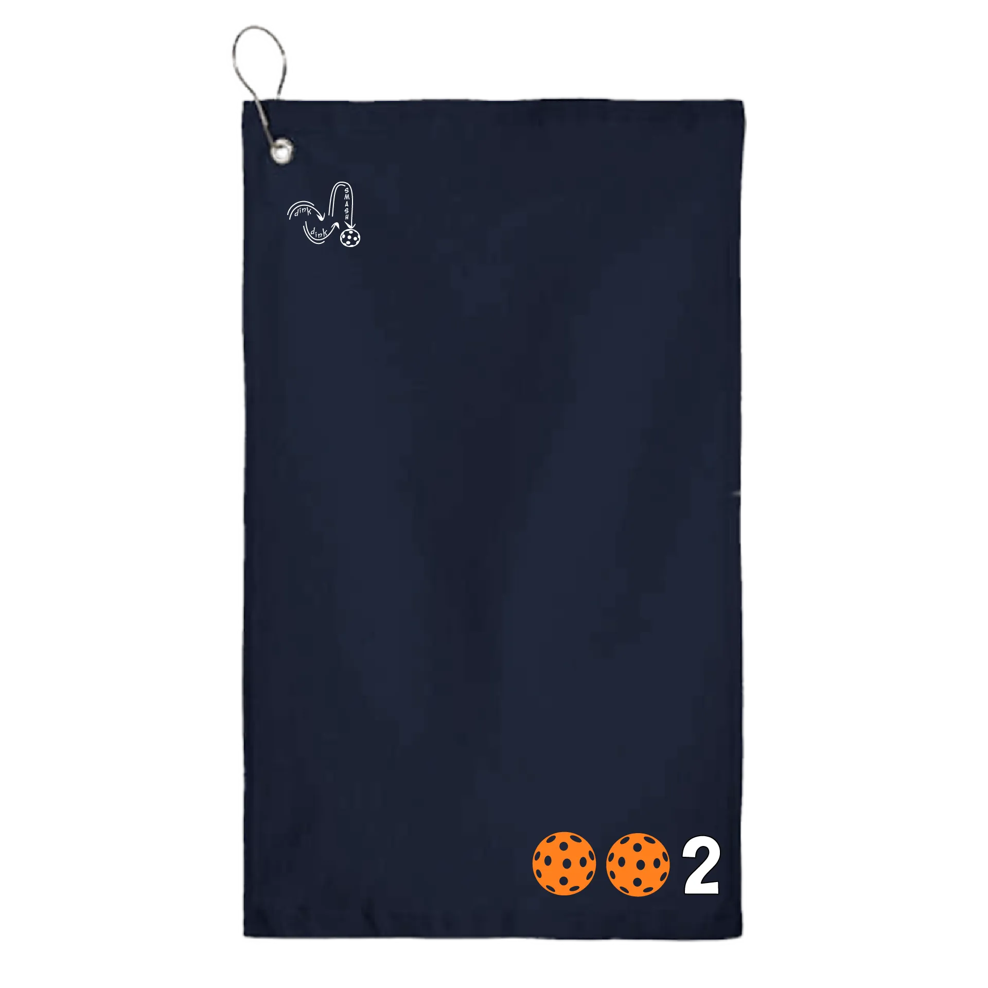 002 Pickleball (Customizable Colors) | Pickleball Court Towels | Grommeted 100% Cotton Terry Velour