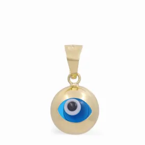 14K Yellow Gold Evil Blue Eye Pendant / Weight: 0.8 GR / AOPD4EY-6