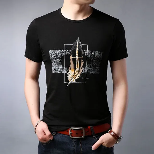 2019 New Fashion Brand T Shirt Mens Print Top Grade Summer Street Wear Tops Trends Pattern Short Sleeve Tshirts Men boys Clothes