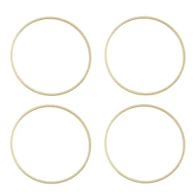 40mm Large Circle Beadable Frame Connector in Gold Plated Brass from the Geo Collection (4 Pieces)