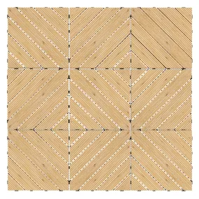 9 Pcs Garden Decking Tiles Wooden Outdoor Flooring Tiles for Patio, Balcony, Terrace, Hot Tub, Yellow