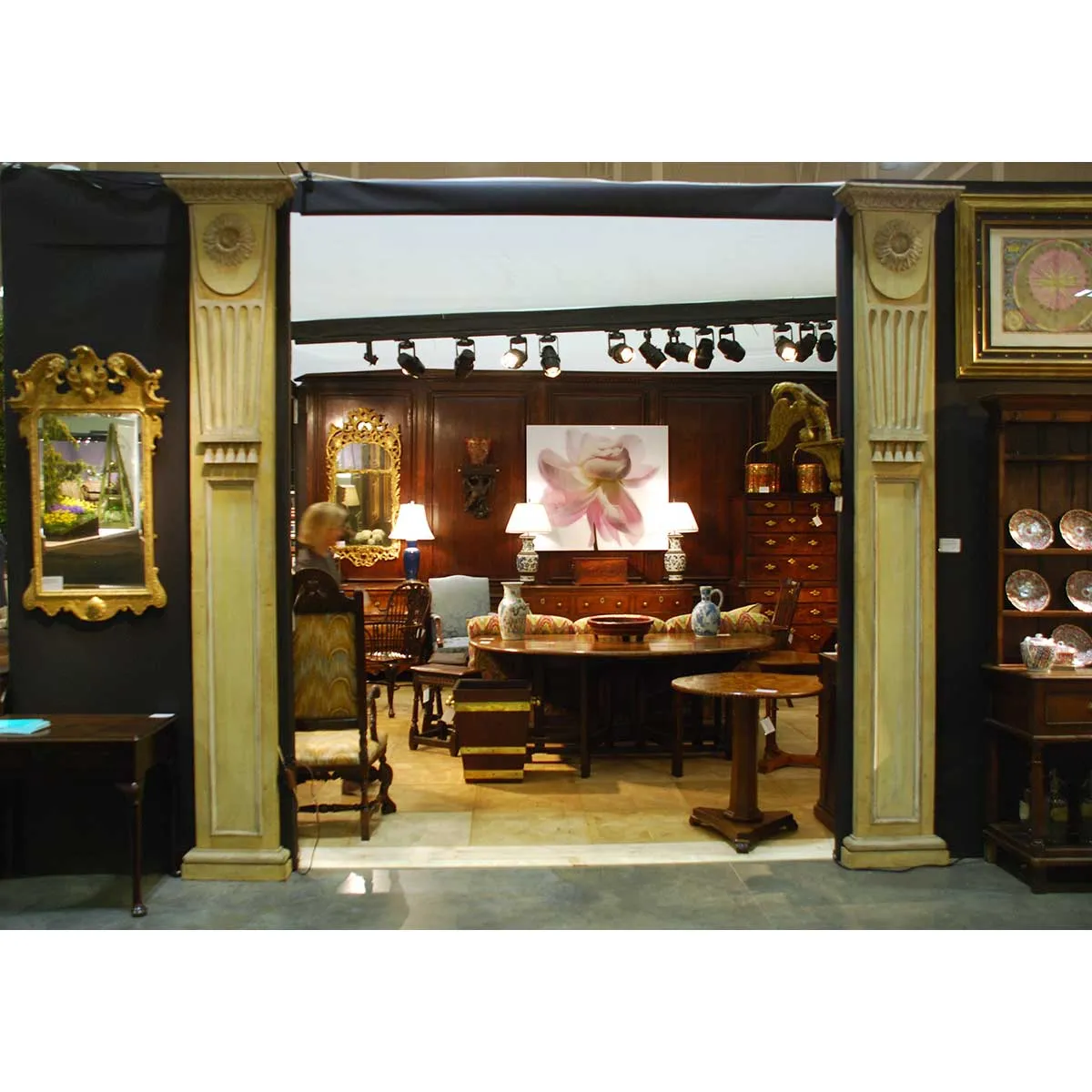 A Pair of Painted Pilasters