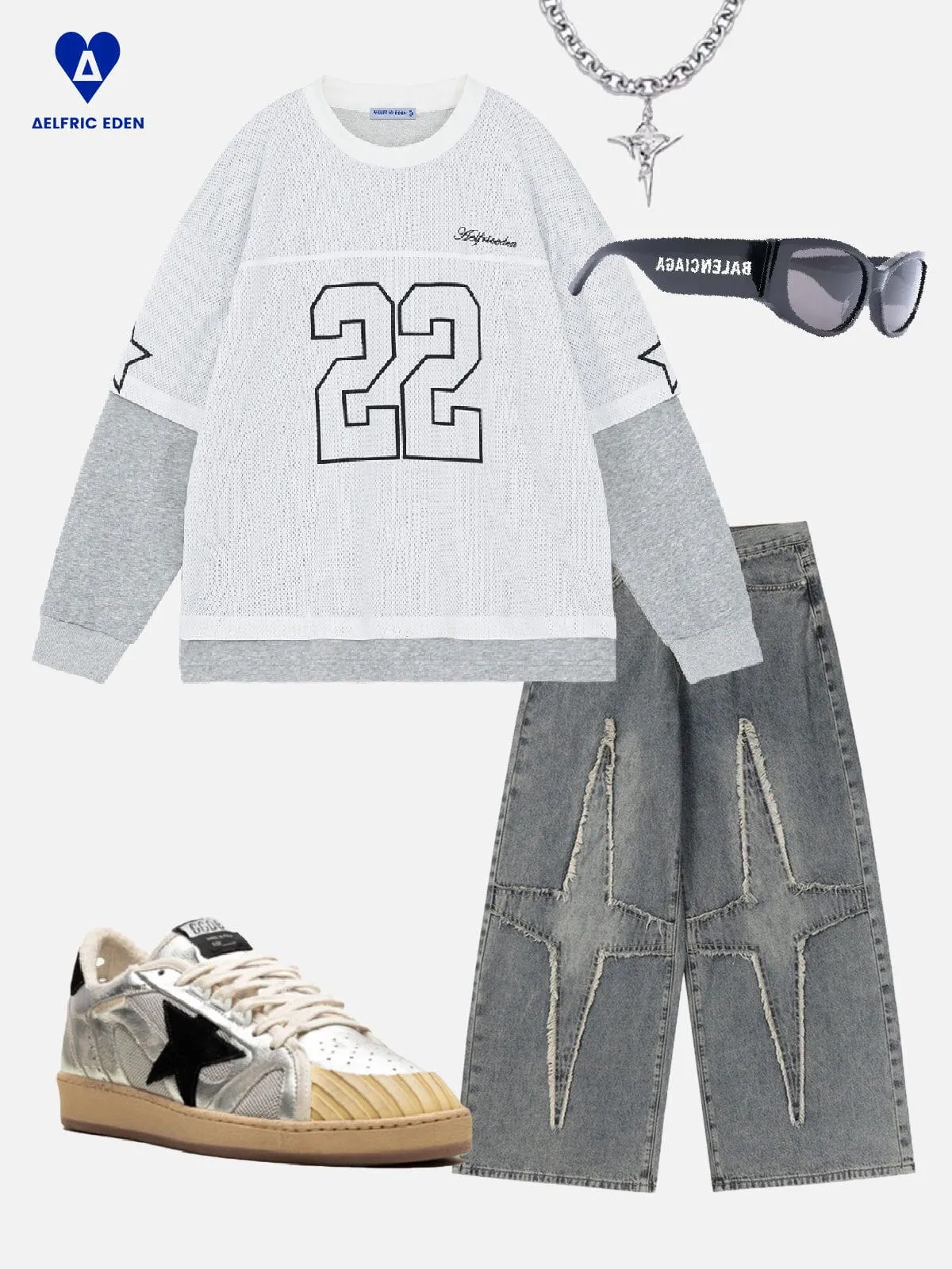 Aelfric Eden Cut-Out Patchwork Sweatshirt