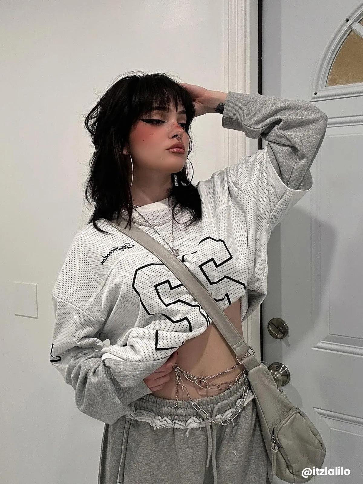 Aelfric Eden Cut-Out Patchwork Sweatshirt