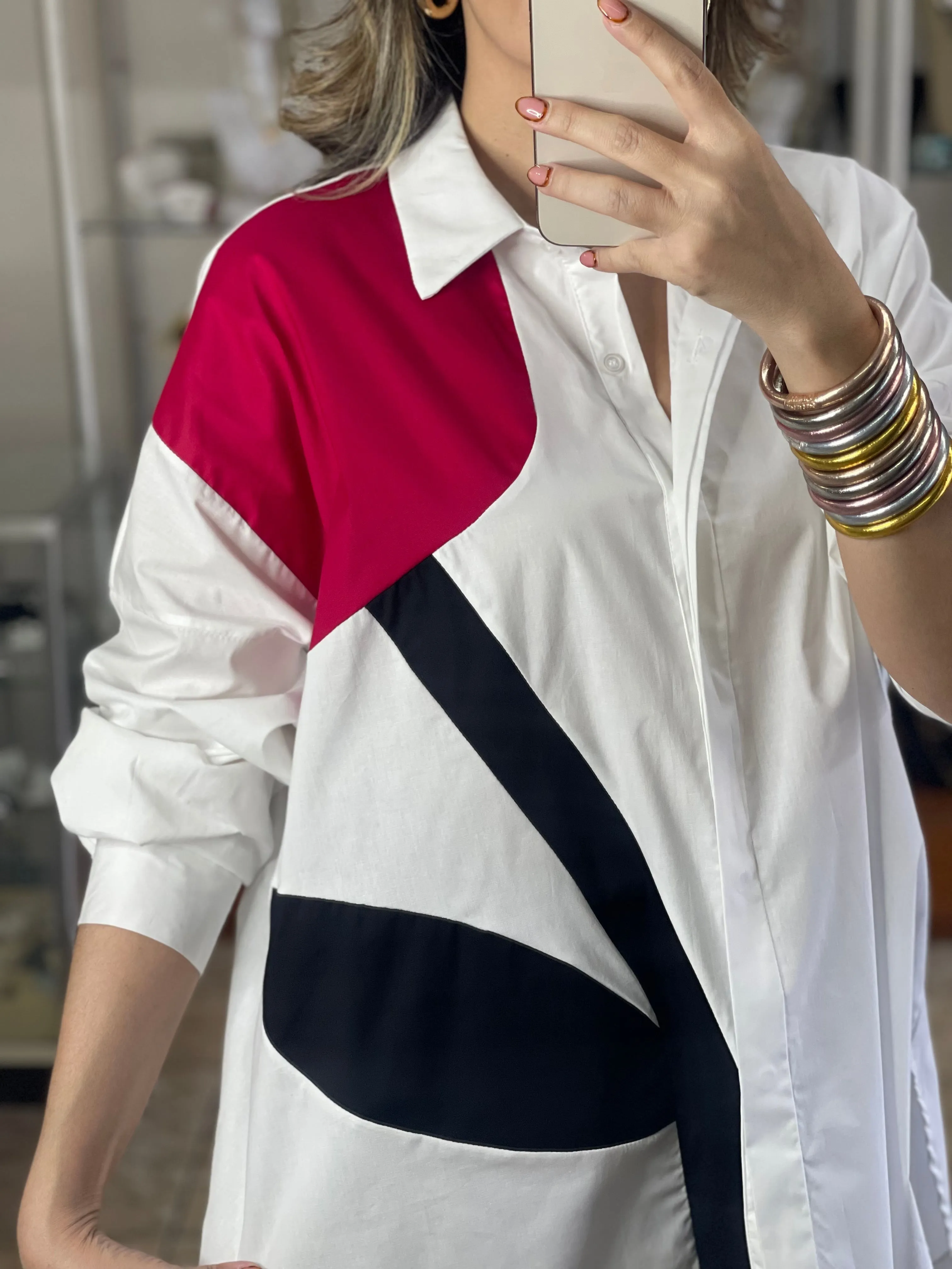 Big Flower OS Tunic Top