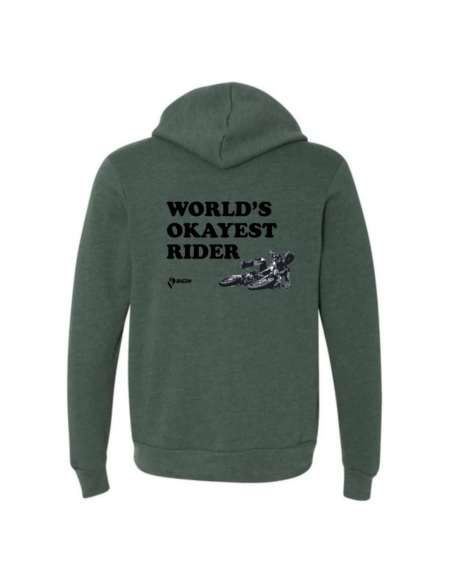 Bison World's Okayest Rider Full-Zip Hoodie