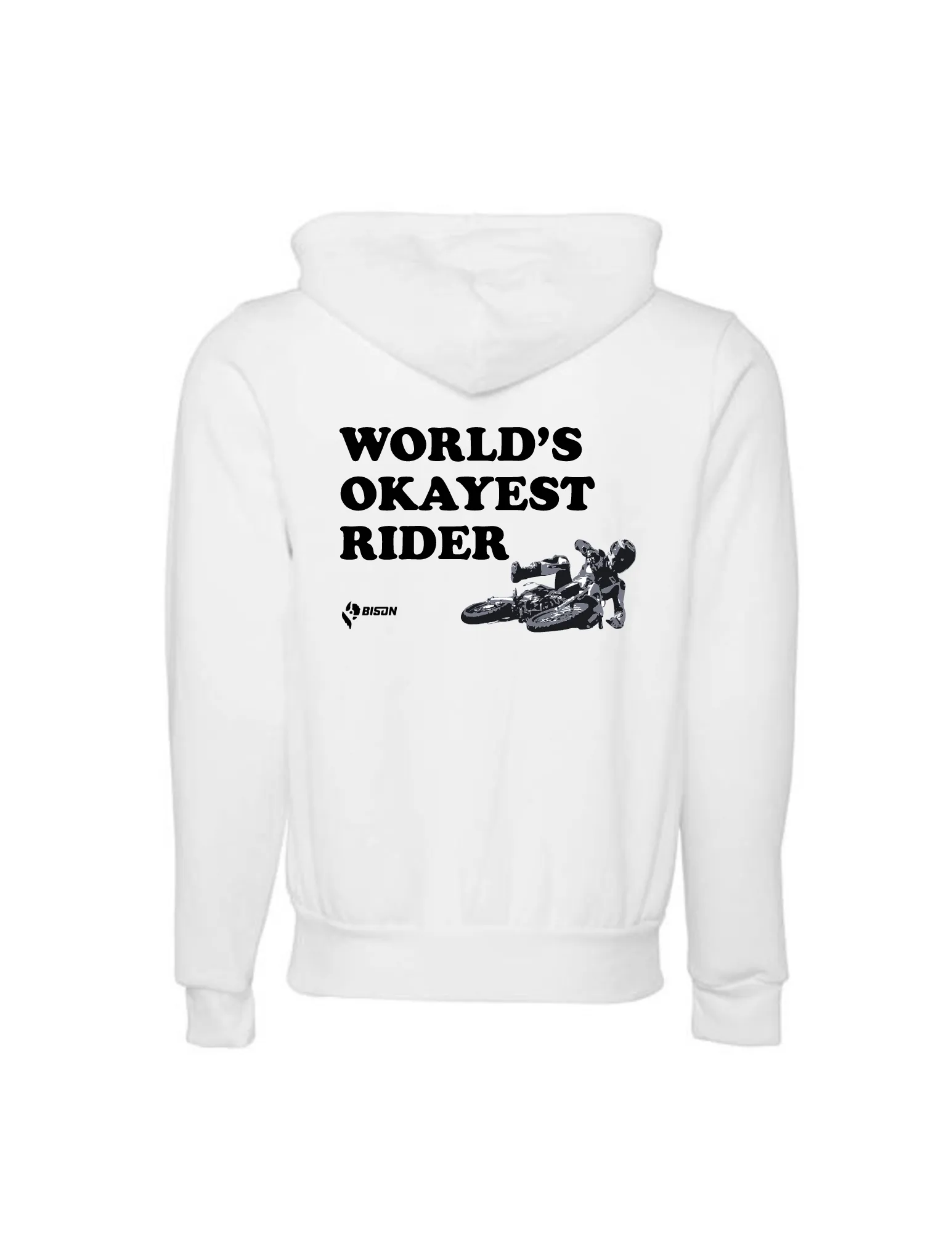 Bison World's Okayest Rider Full-Zip Hoodie