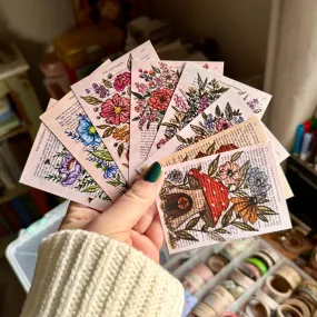 Bookish Floral Page Paper Pack (8 mini prints included)