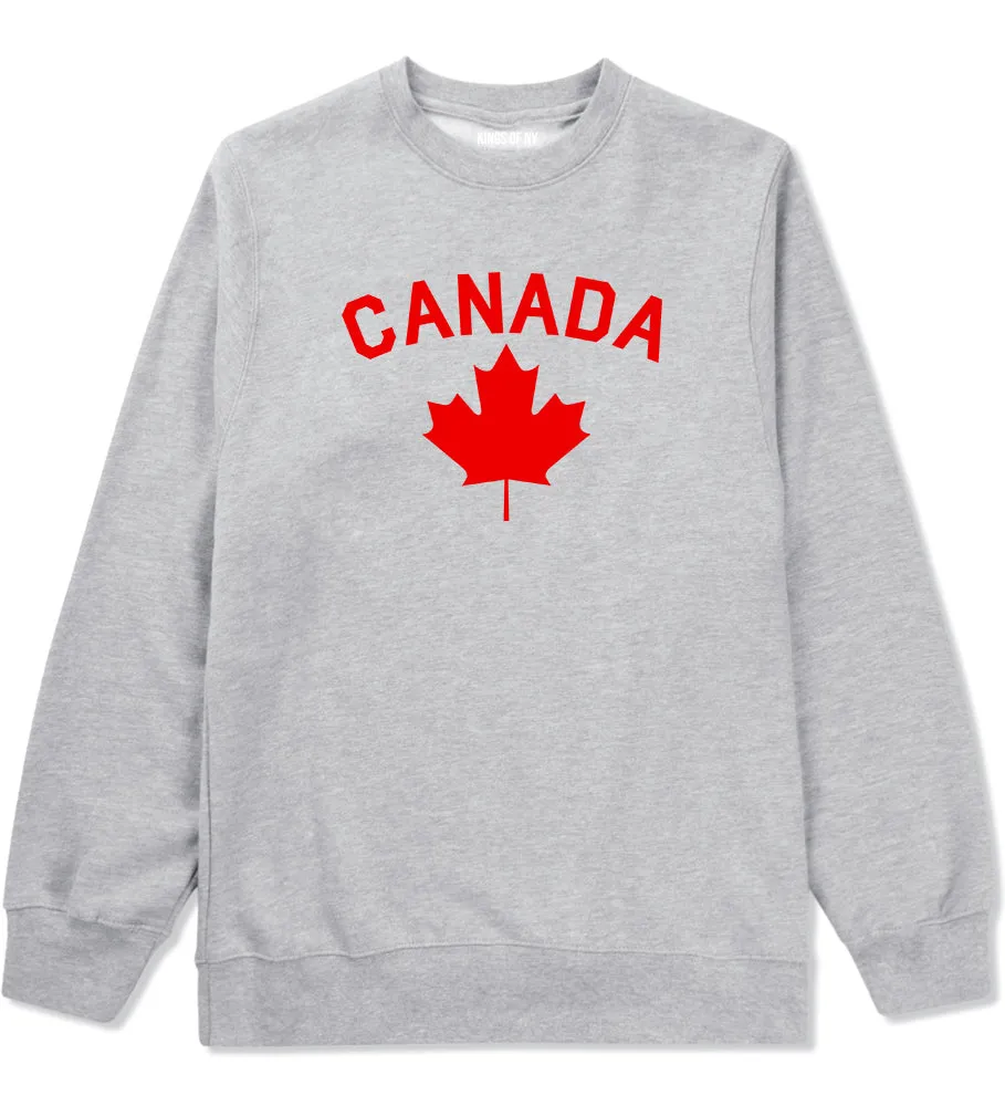 Canada Maple Leaf Red Mens Crewneck Sweatshirt
