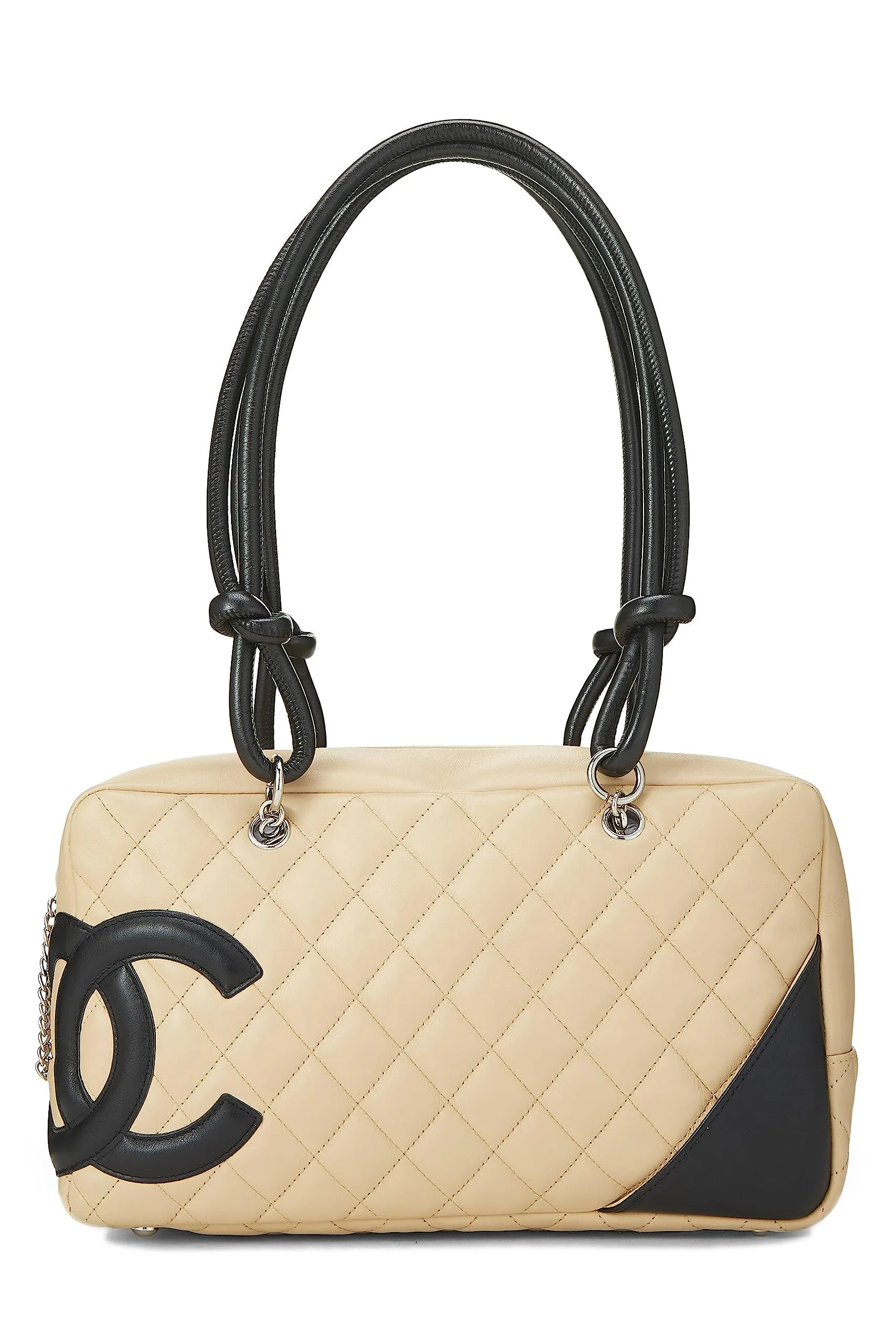 Chanel,  Beige Calfskin Cambon Ligne Bowler, Beige