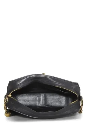 Chanel,  Black Lambskin Envelope Flap Camera Bag Medium, Black