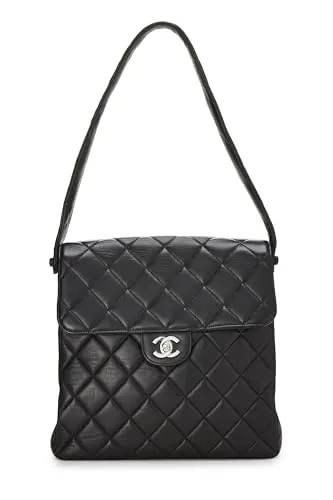 Chanel,  Black Quilted Lambskin Double Sided Tall, Black