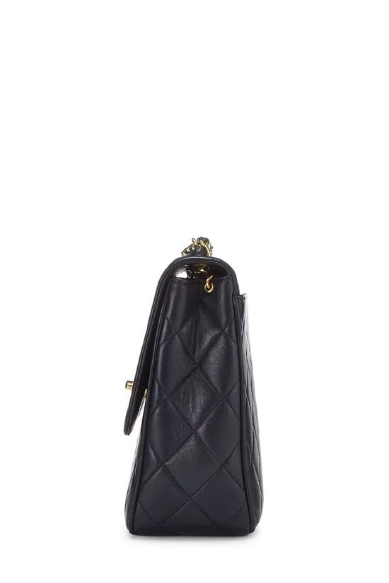 CHANEL,  Navy Quilted Lambskin Square Flap Medium, Navy
