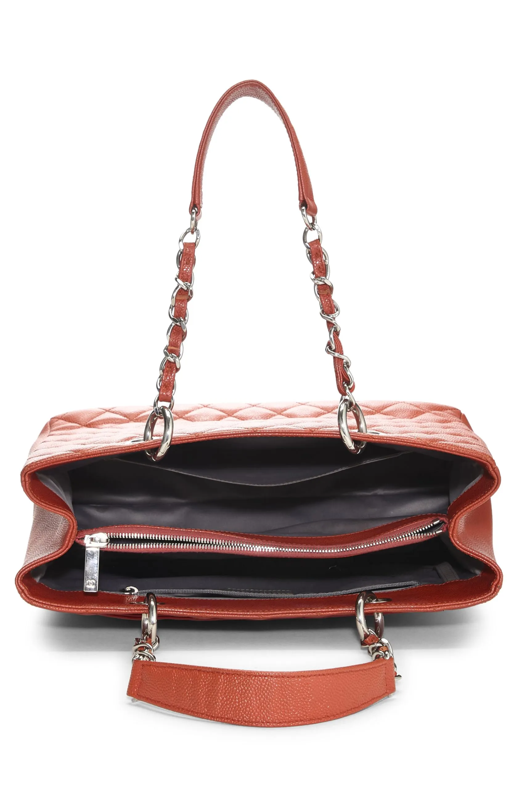 Chanel,  Orange Caviar Grand Shopping Tote (GST), Orange