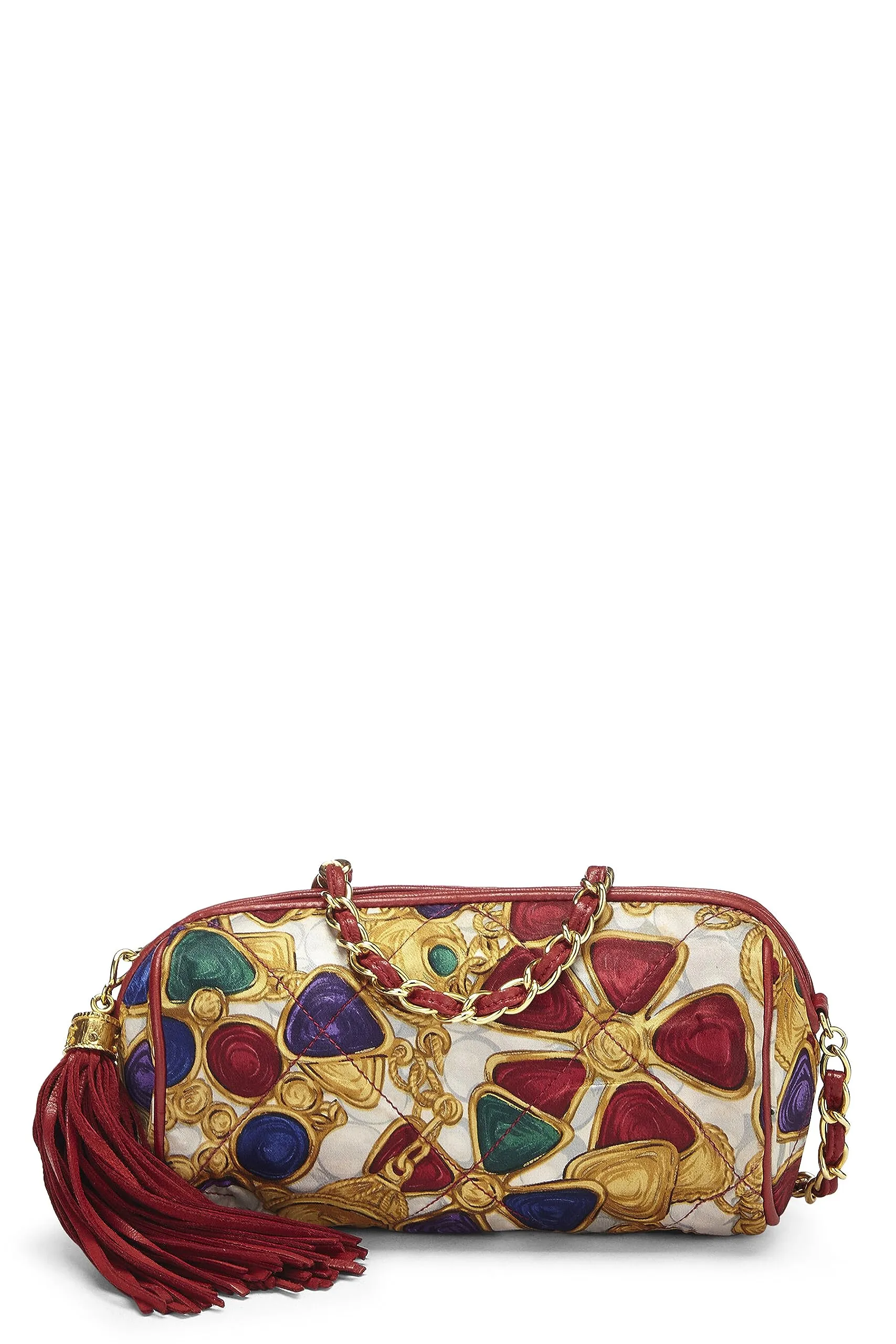 Chanel,  Red Stain Gripoix Barrel Mini Bag, Red