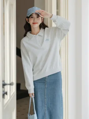 College Style Polo Casual Tops