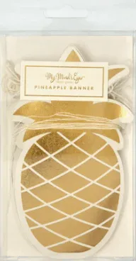 Gold Foil Pineapple Banner