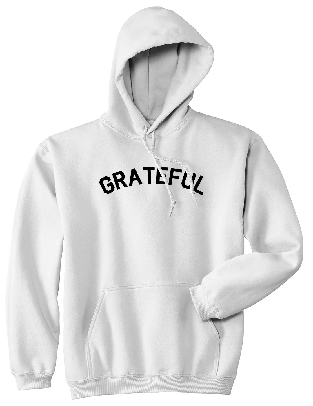 Grateful Thankful Mens Pullover Hoodie
