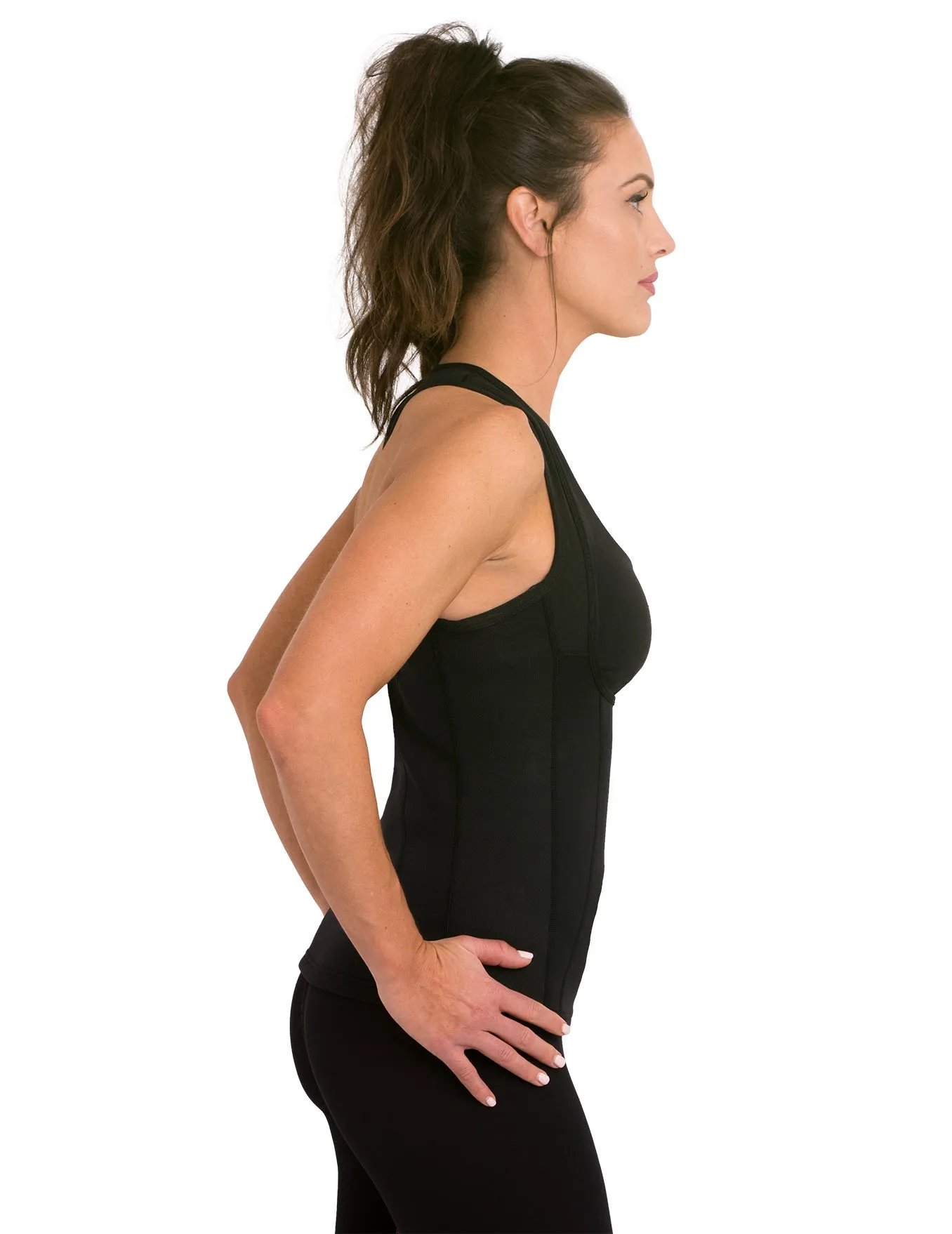 Heat Maximizing Underbust Racer-back Tank - Black