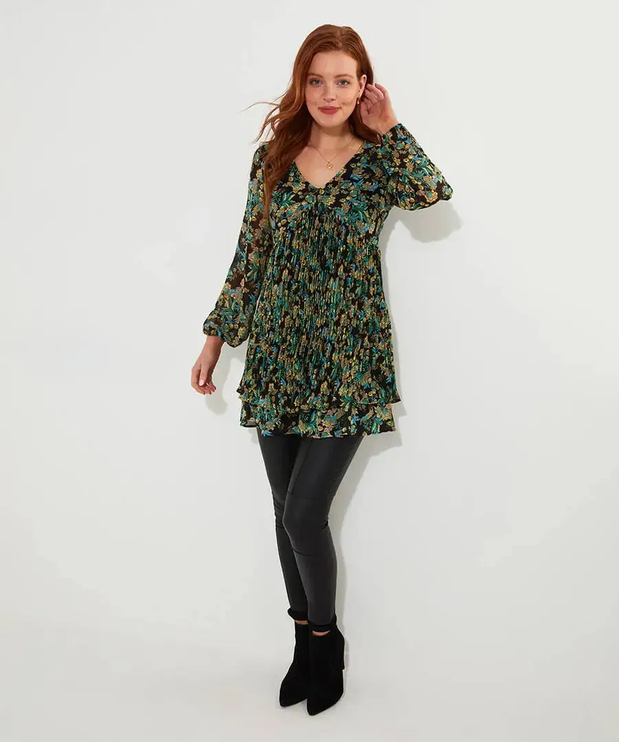 Joe Browns 8 Black Beautifully Pleated Tunic