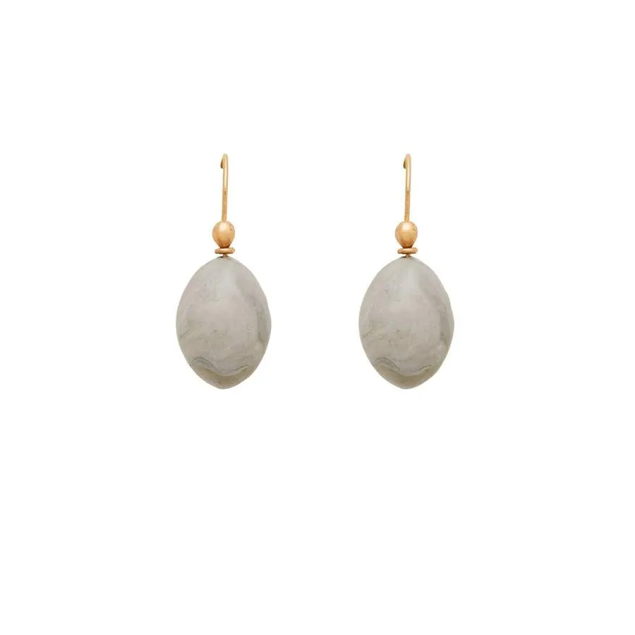 Julie Cohn Grigio Grey Egg Clay Earring