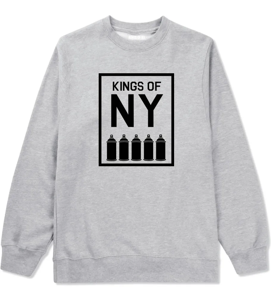 Kings Of NY Spray Can Graffiti Art Crewneck Sweatshirt