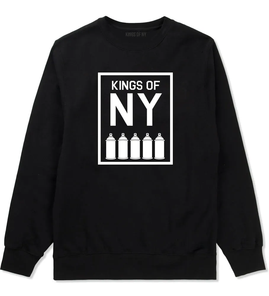 Kings Of NY Spray Can Graffiti Art Crewneck Sweatshirt