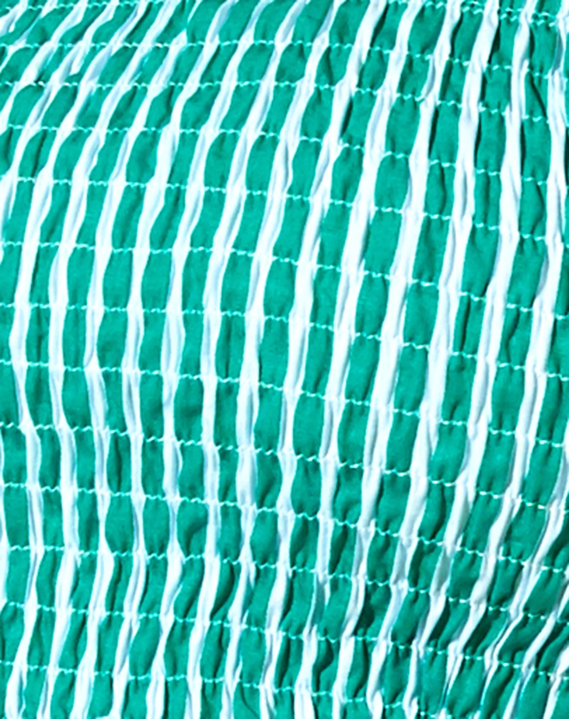 Kupkee Crop Top in Vertical Stripe Green and White