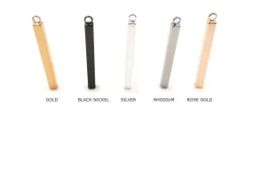 MP3661SR  4mm x 40mm Rectangle Bar Pendant