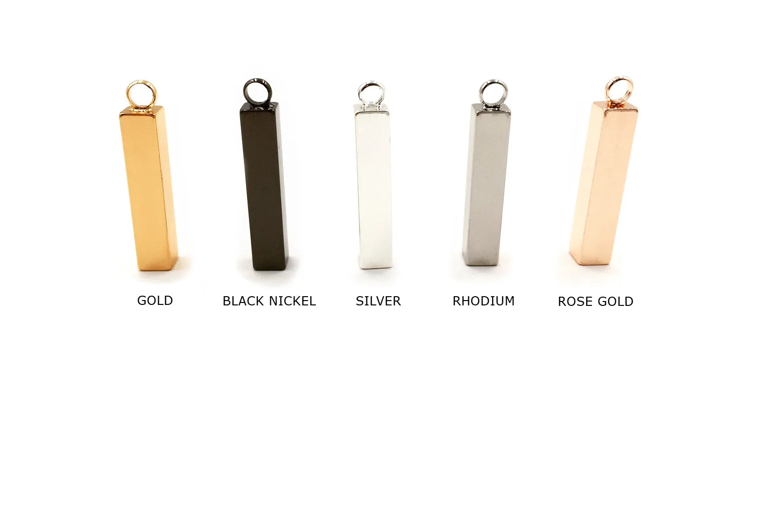 MP3664SR  6mm x 30mm Rectangle Bar Pendant