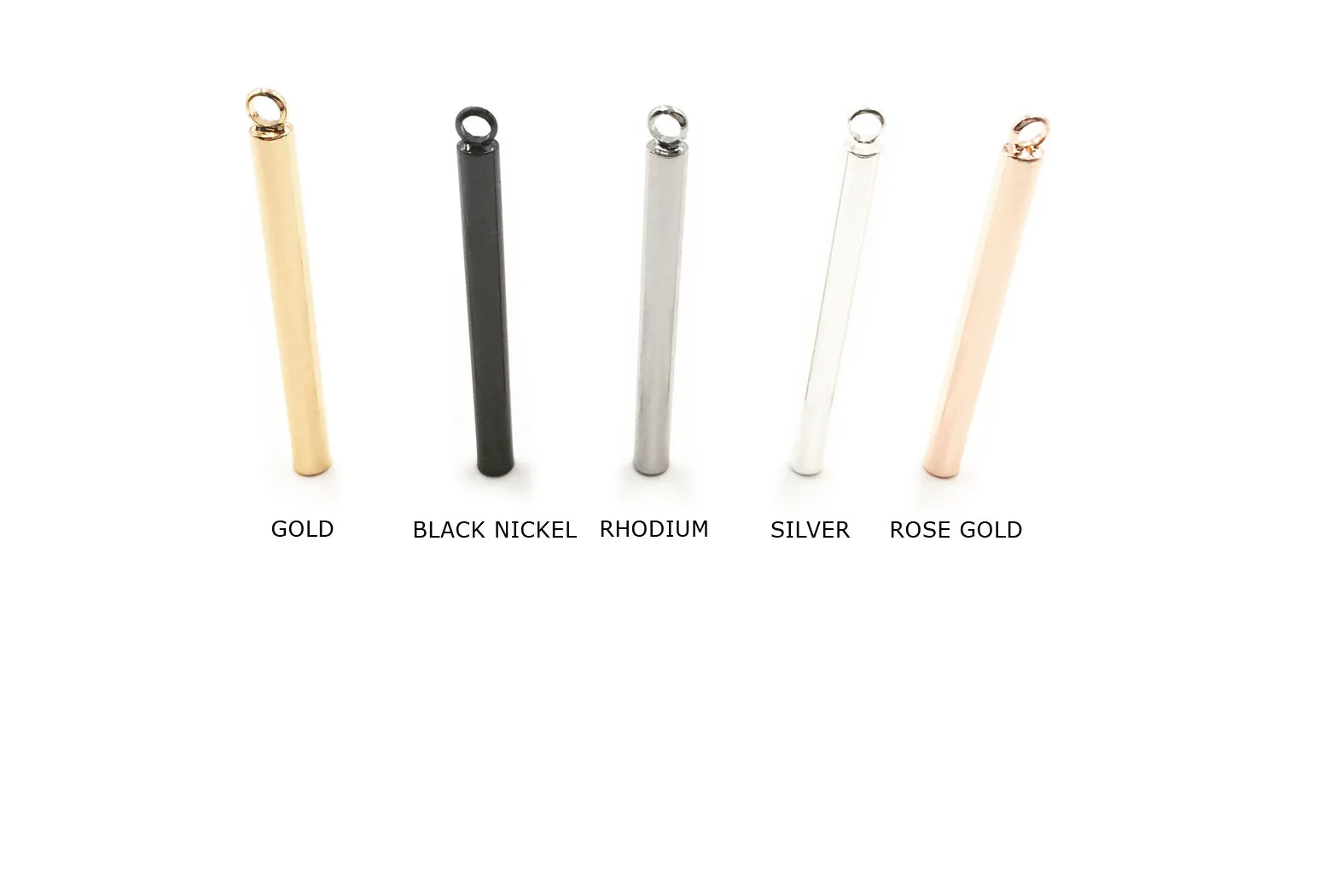 MP3667SR  4mm x 40mm Cylinder Bar Pendant