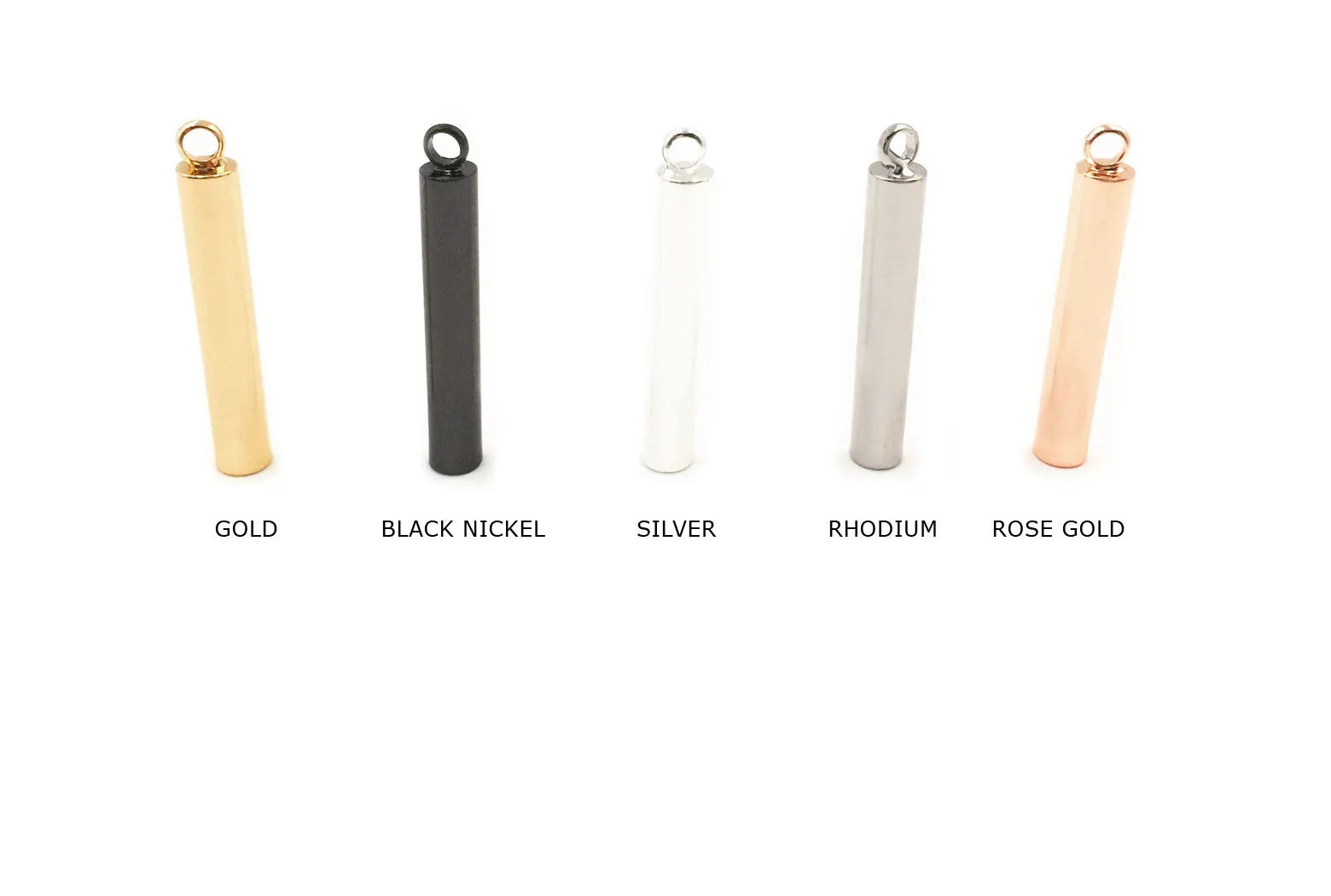 MP3668SR  5mm x 30mm Cylinder Bar Pendant