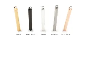 MP3670SR  6mm x 50mm Cylinder Bar Pendant