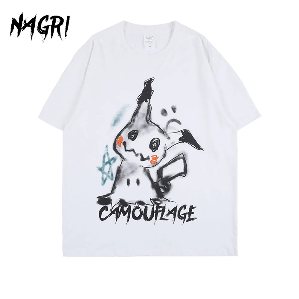 Pikachu Camouflage Short Sleeve Oversized T-Shirt
