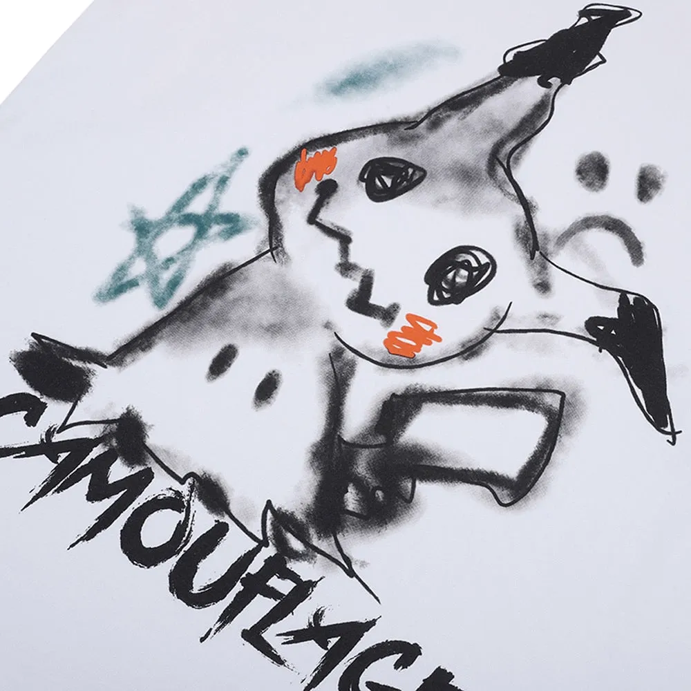 Pikachu Camouflage Short Sleeve Oversized T-Shirt