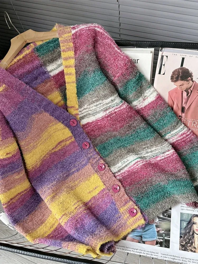 Pre Order:  Soft Stripes Gradient Knit Cardigan