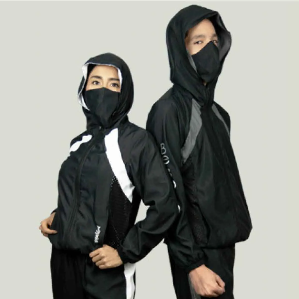 PROTECTIVE BLACK AND GRAY MEN'S JACKET