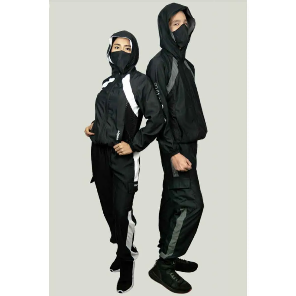 PROTECTIVE BLACK AND GRAY MEN'S JACKET