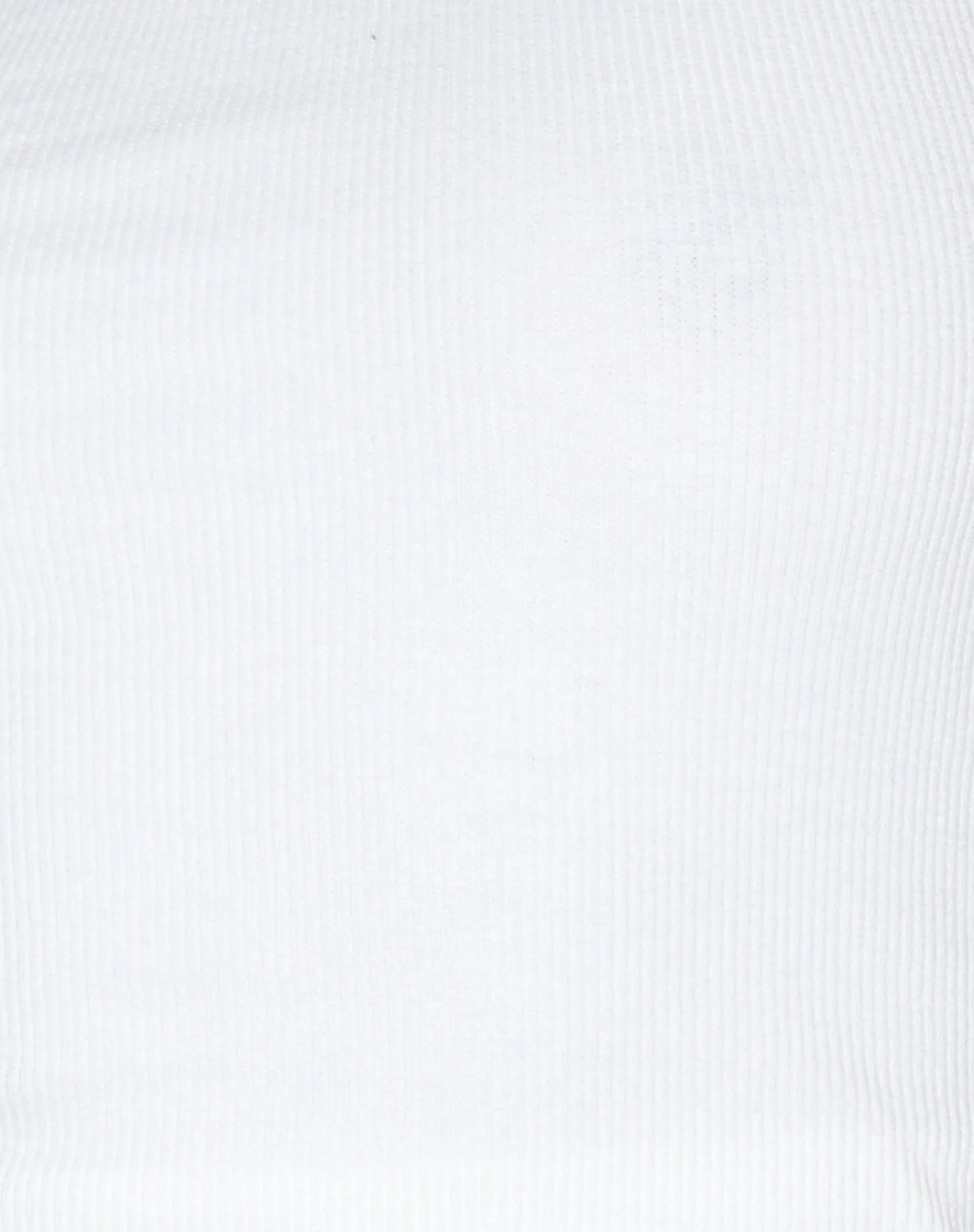 Rave Vest Top in Rib White