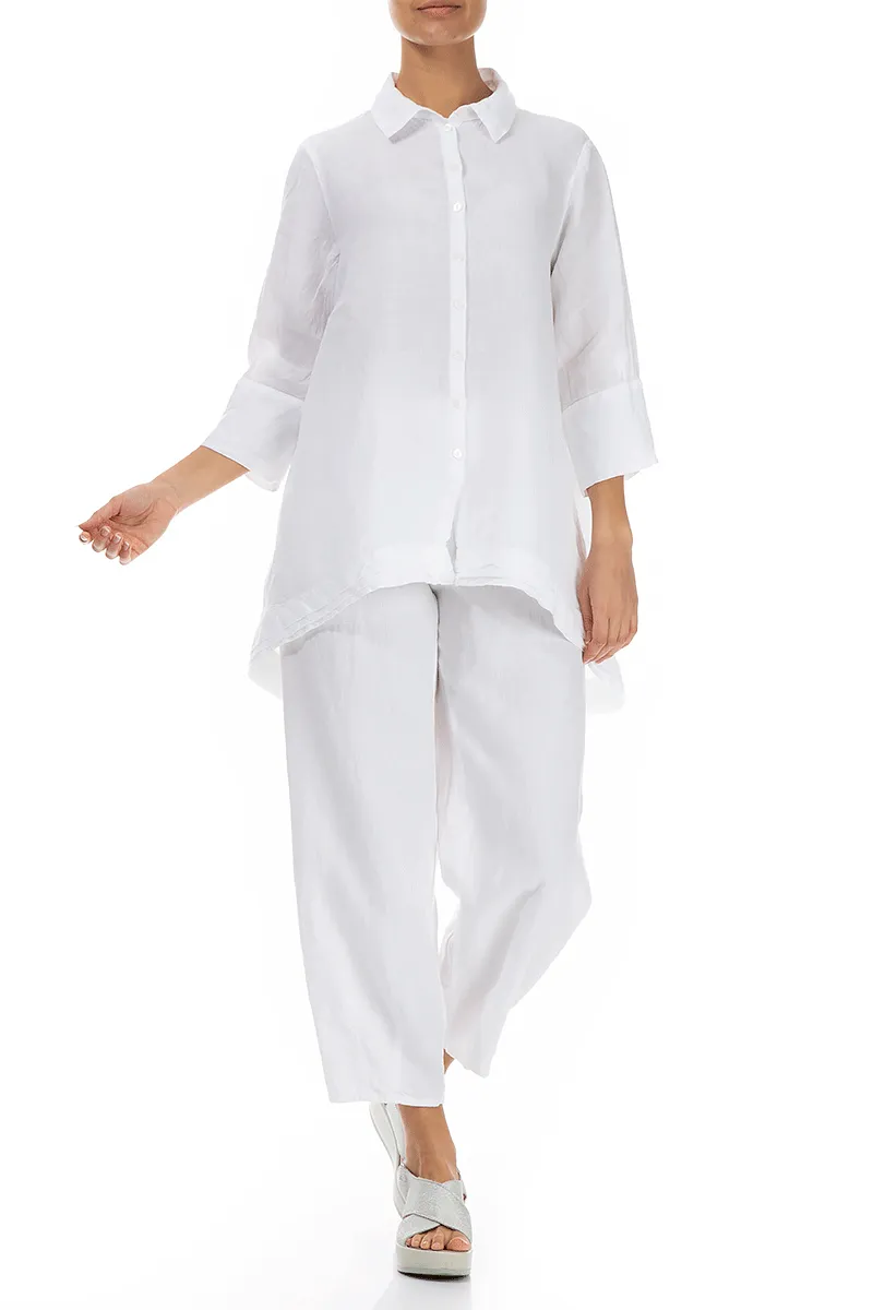 Relaxed White Linen Shirt