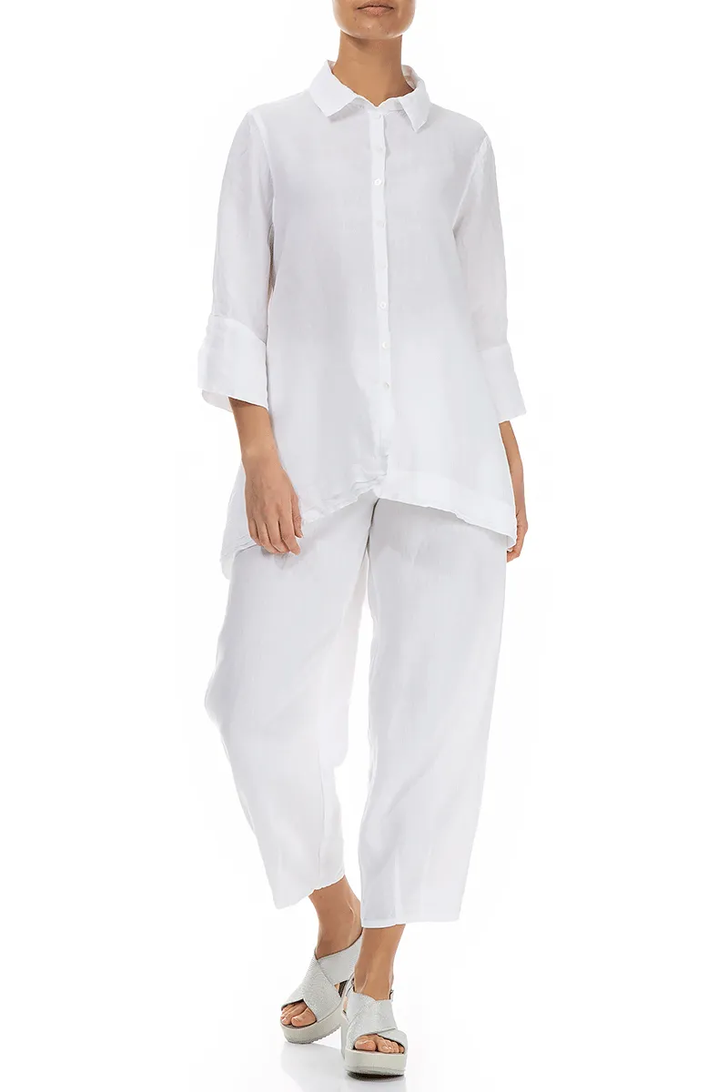 Relaxed White Linen Shirt