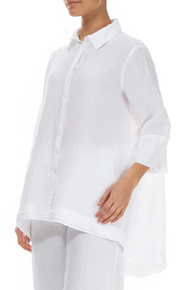 Relaxed White Linen Shirt