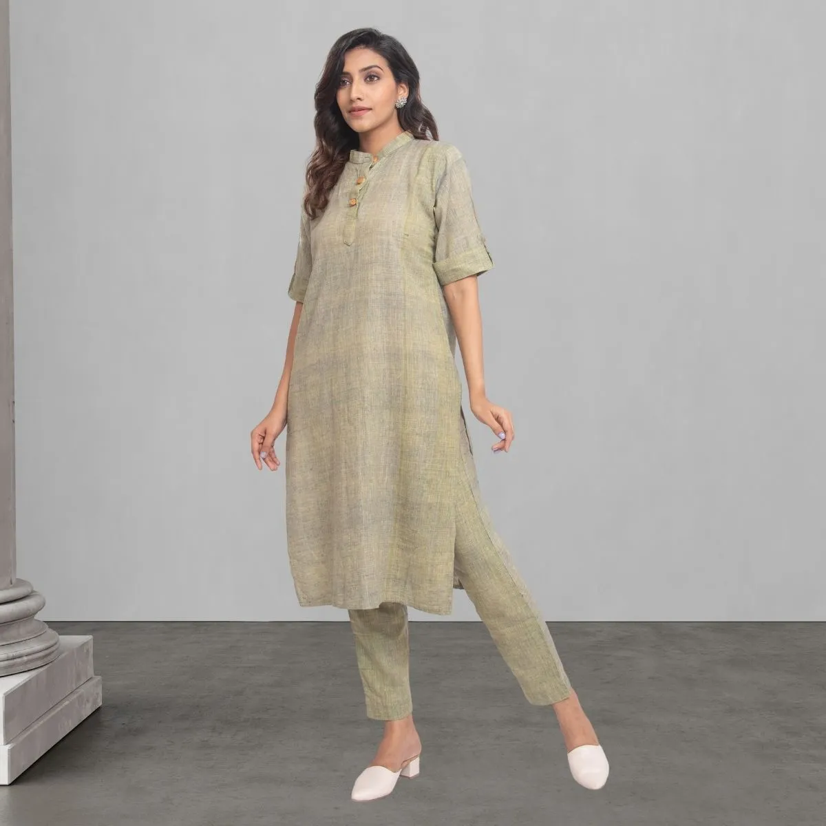 Sage Green Kurta Pant Set For Women | Indian Wear | Smart Office Wear