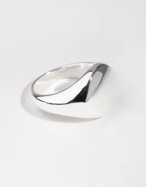 Silver Plated Shield Ring