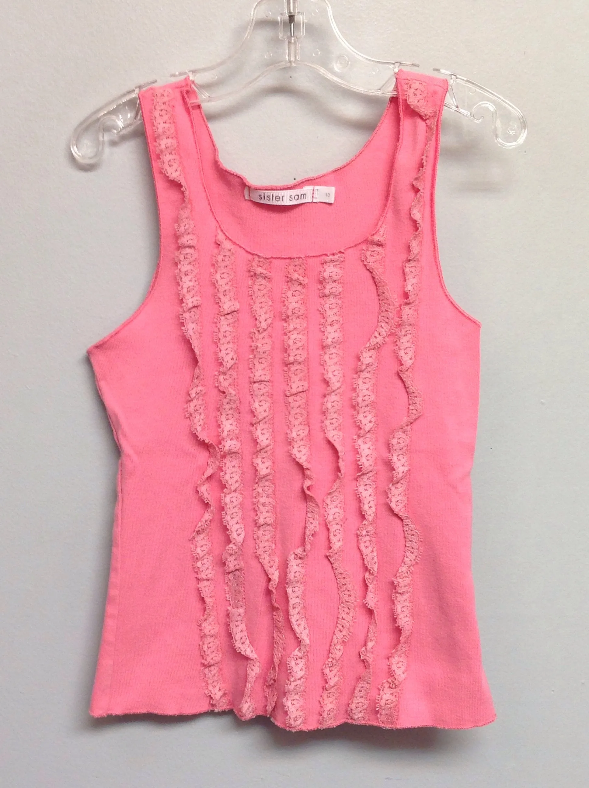Sister Sam Size 10 Pink Cotton Big Girls Tees/Polos/Tunics