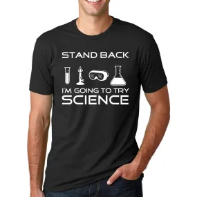 Stand Back I'm Going to Try Science Funny T-Shirt 2019 summer new fashion Streetwear Hip Hop tops tees Men Short Sleeve T shirts