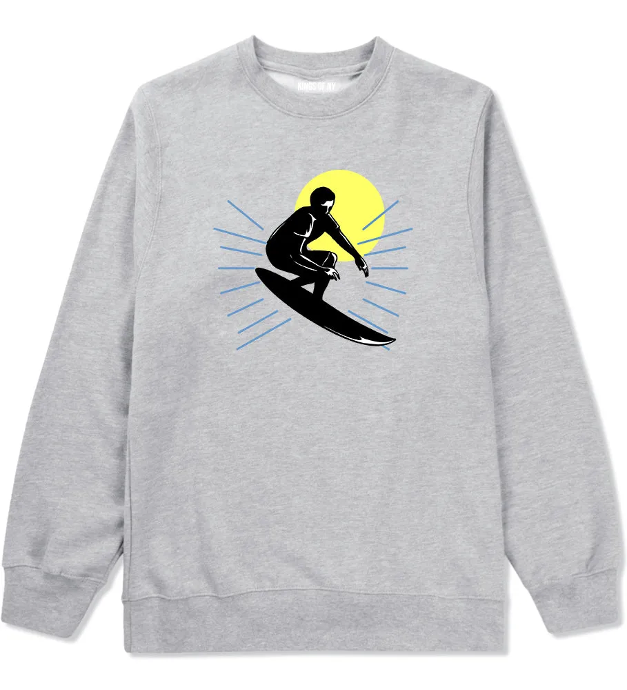 Surfing Surfer Mens Crewneck Sweatshirt