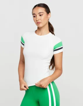 WILLOW Tee - White/Green