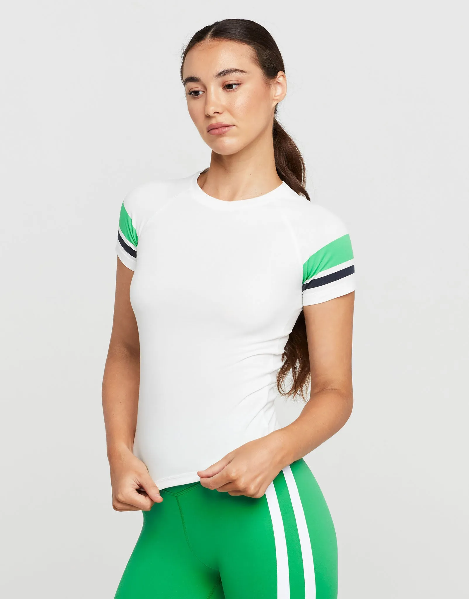 WILLOW Tee - White/Green